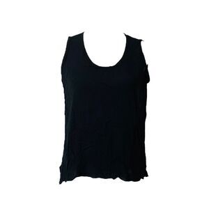 Dinah Lee Women's Tank Top Shirt Black Scoop Neck Sleeveless Pullover Size 1X